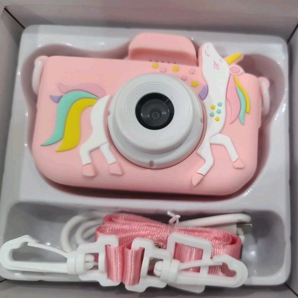 Kids Camera Digital Camera with Unicorn Cover with 32GB microSD Card NIB